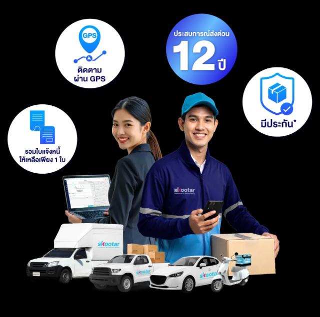 บริการส่งด่วน , ส่งพัสดุด่วน , แมสเซ็นเจอร์ส่งเอกสาร , ส่งอาหาร , รถขนของ